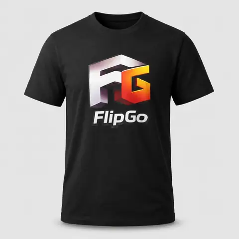 Тениска FlipGo, черна